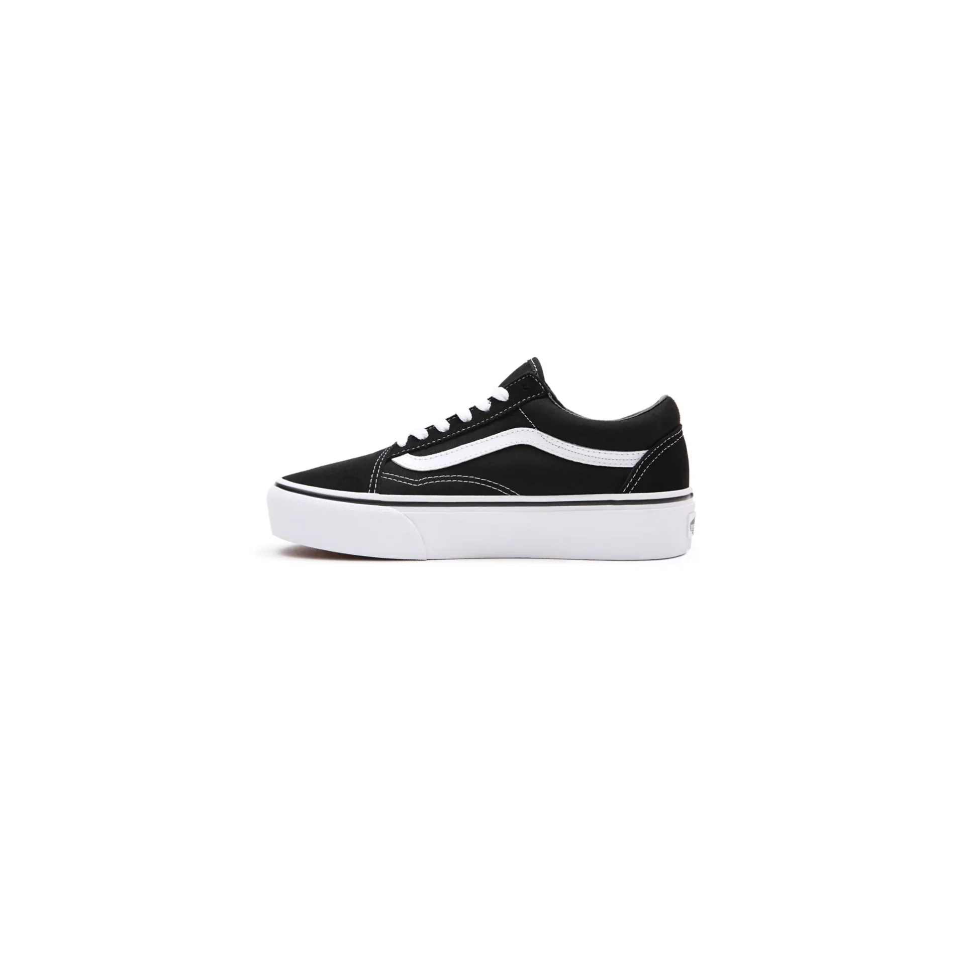 Vans Unisex Platform Old Skool Shoes - Black / White - Image 5