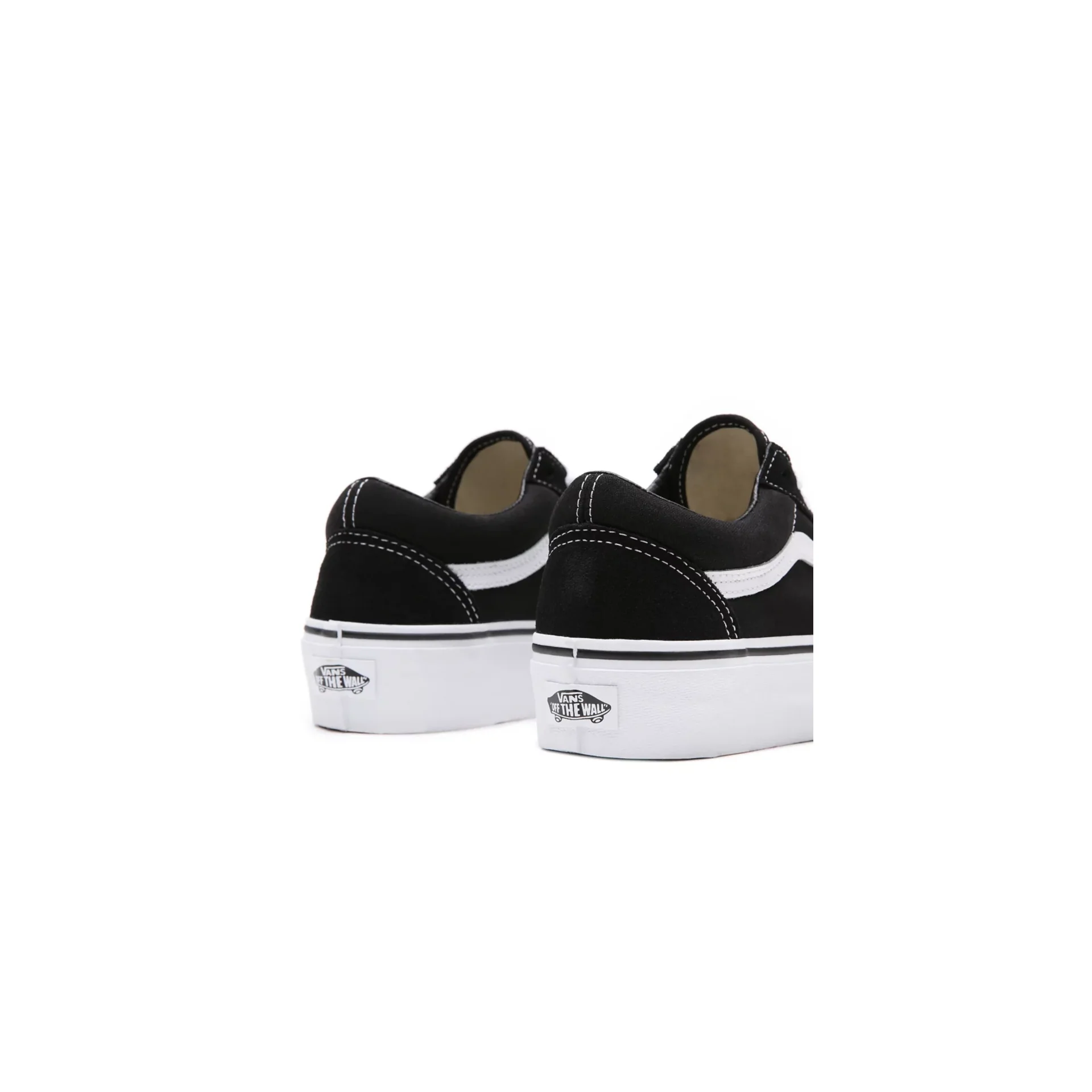 Vans Unisex Platform Old Skool Shoes - Black / White - Image 7