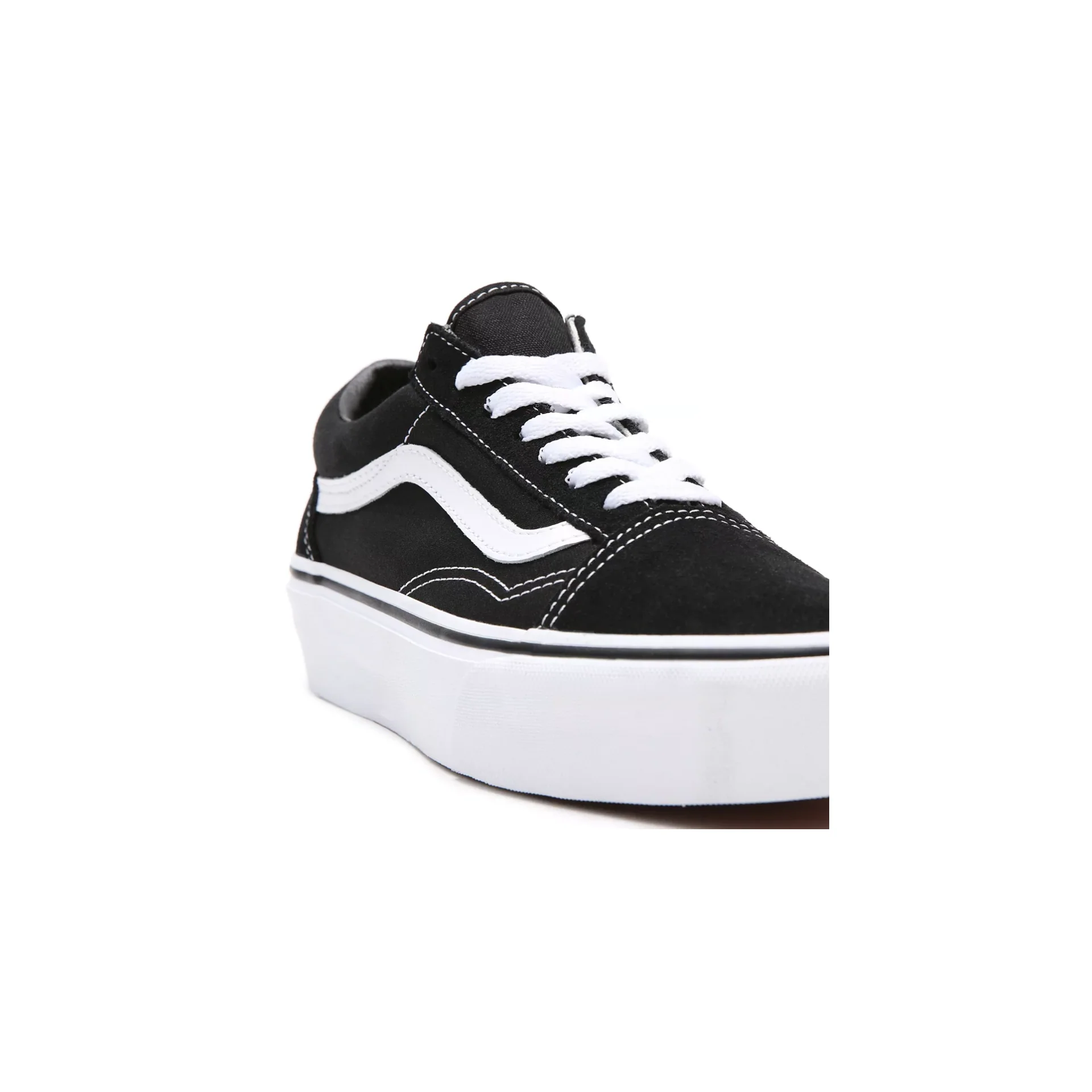 Vans Unisex Platform Old Skool Shoes - Black / White - Image 8