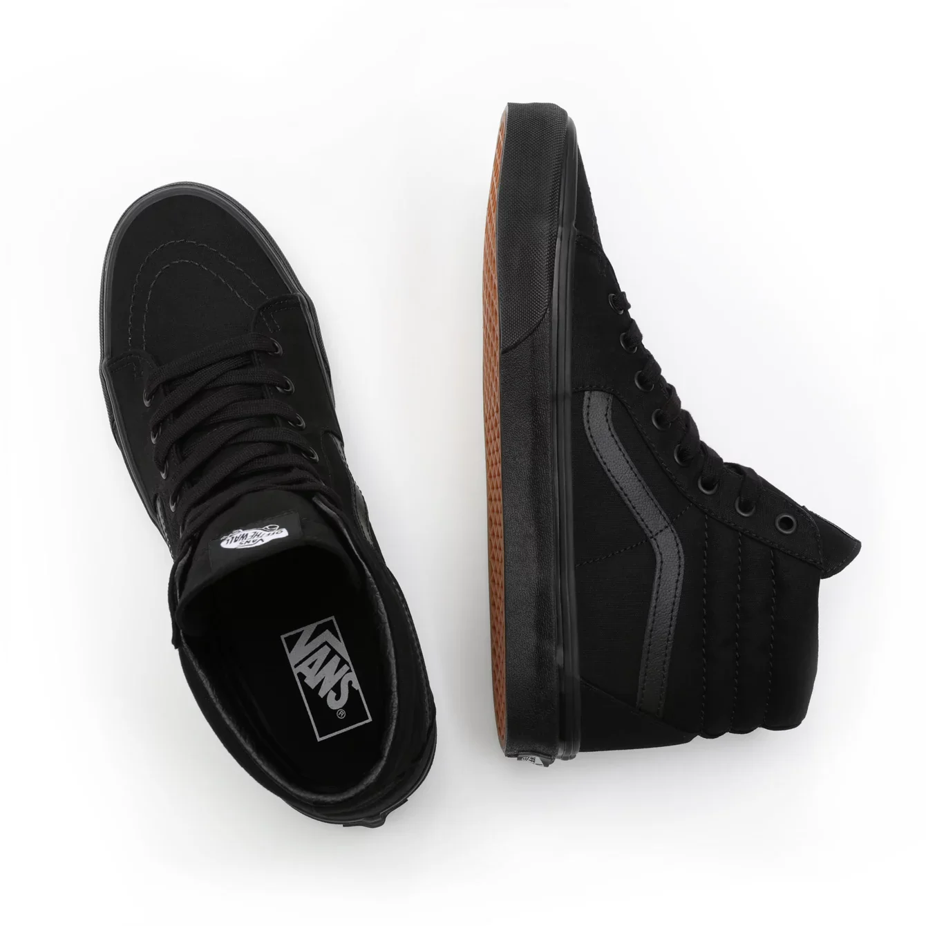 Vans Unisex Sk8 Hi Shoes - All Black - Image 4