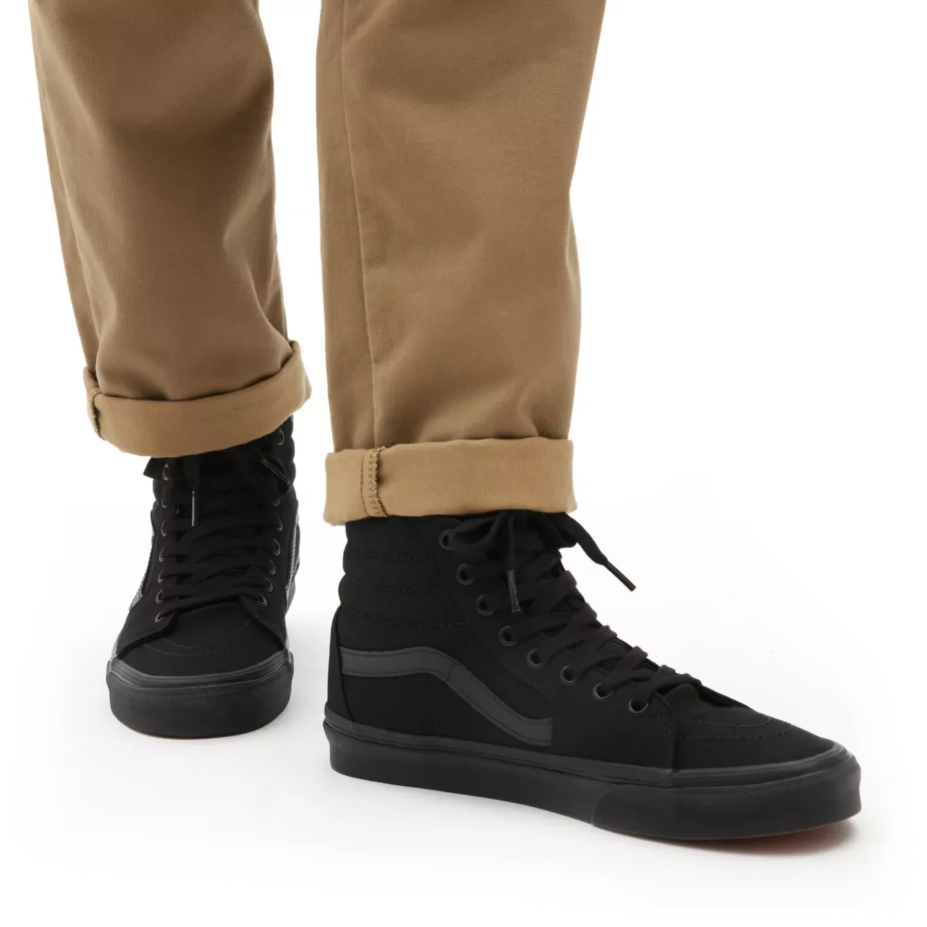 Vans Unisex Sk8 Hi Shoes - All Black - Image 6
