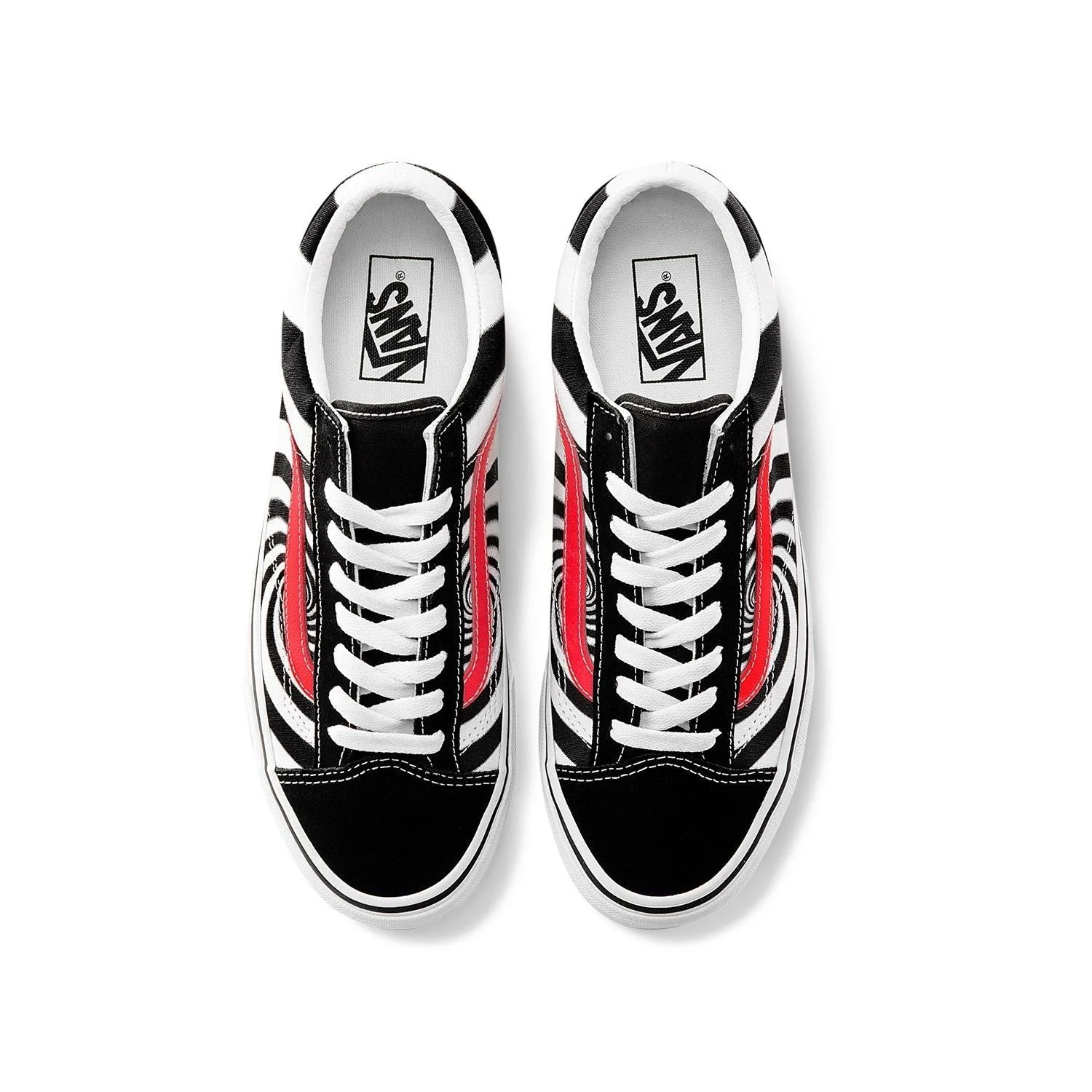 Vans Unisex Swirl Style 36 Shoes - Black / Fiery Coral - Image 4