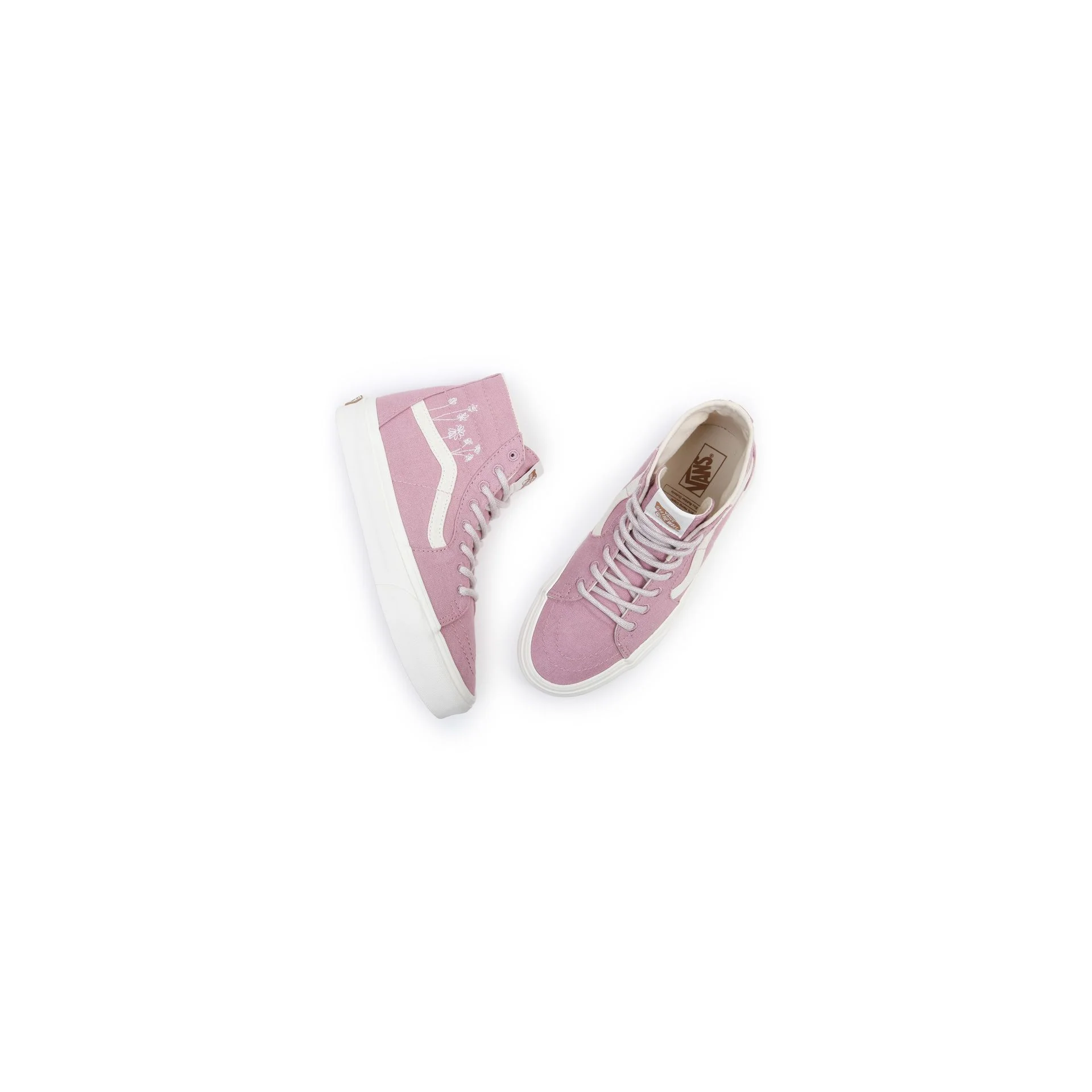 Vans Unisex SK8-HI Tapered Shoes - Pink / White - Image 3