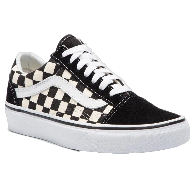 Vans Unisex's Old Skool Shoes - Primary Check Black / White - Image 2
