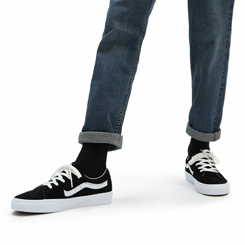 Vans Unisex Vintage Sport Sk8 Low Shoes - Black / True White - Image 4