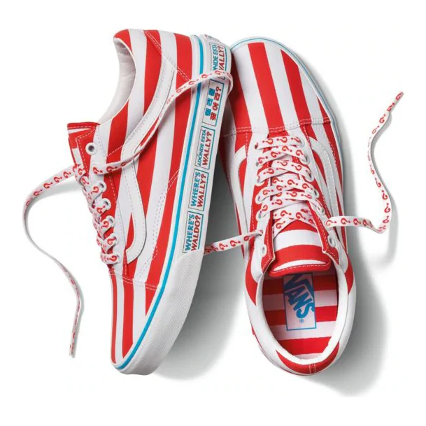 Vans Unisex Wheres Valdo Old Skool Shoes - White / Red - Image 2