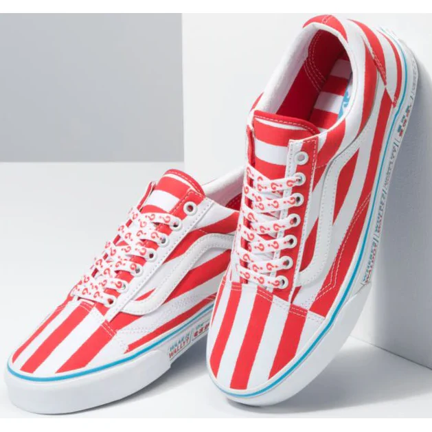Vans Unisex Wheres Valdo Old Skool Shoes - White / Red - Image 3